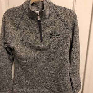 Cal Poly Slo grey fleece zip up